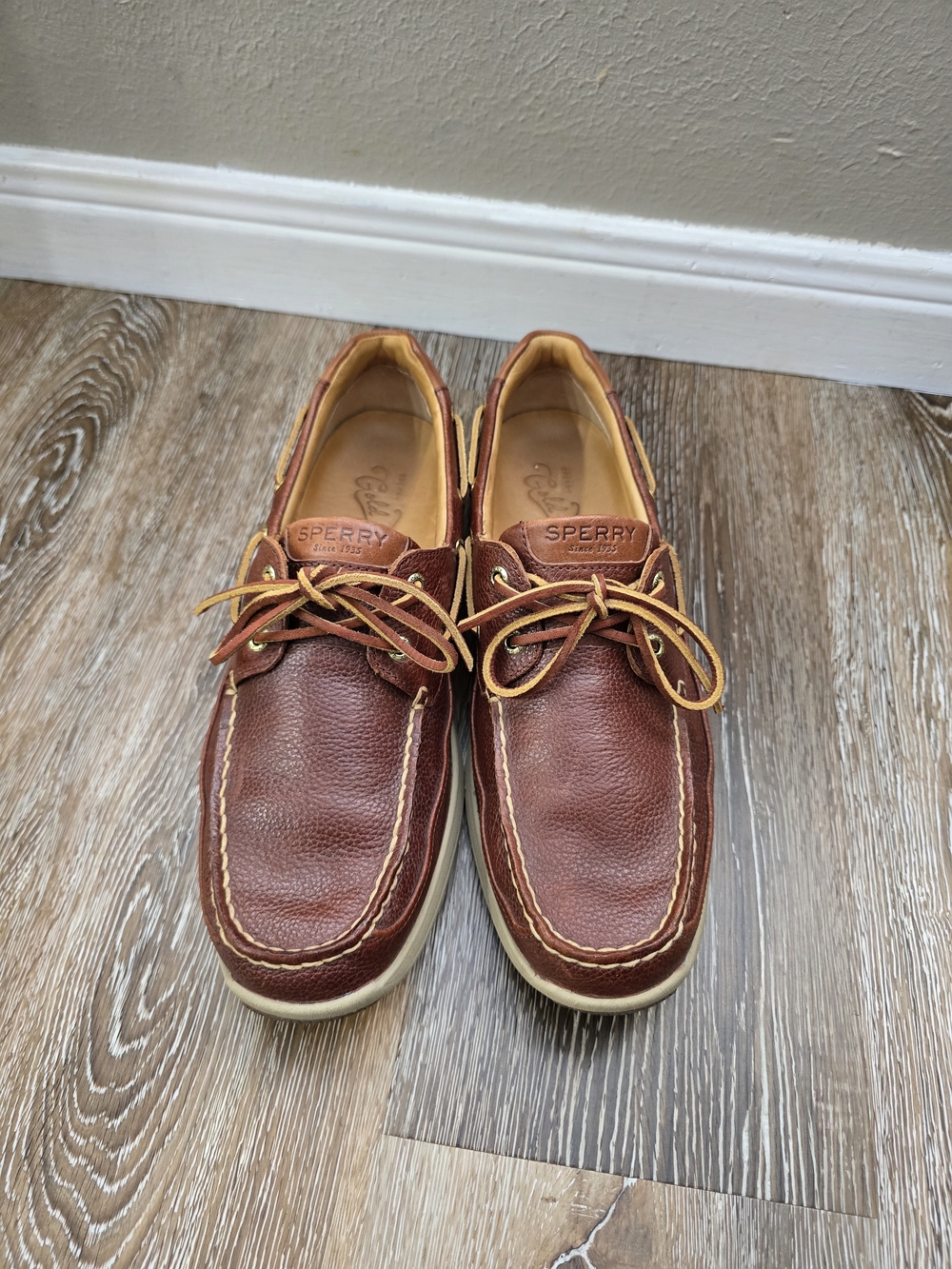 Sperry Gold Cup Authentic Original 2-Eye Boat Shoes Brown Men's Size 11M STS1474